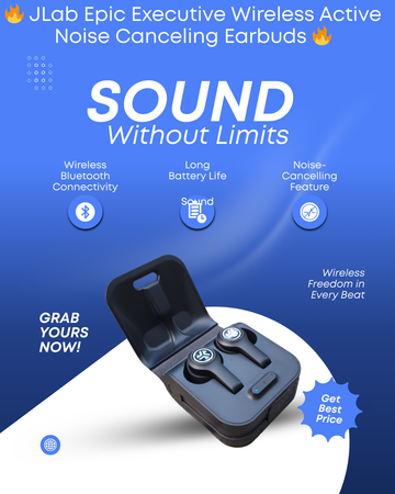 π₯ JLab Epic Executive Wireless Active Noise Canceling Earbuds π₯